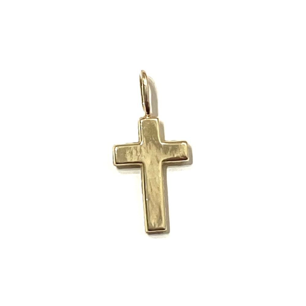 Dainty 14K Gold Cross Pendant - Picture 3 of 6